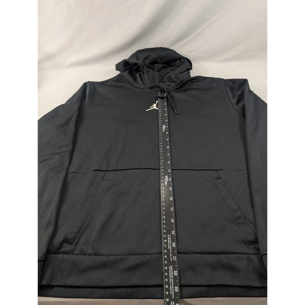 Nike Air Jordan Dri-FIT Center Logo Air Fleece Pullover Hoodie Slim Fit XL Black